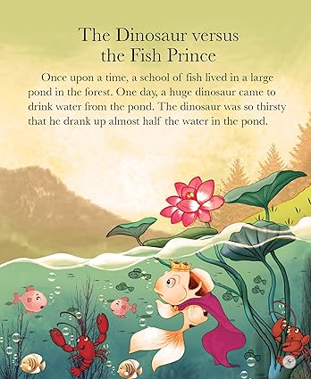 Story Book: 5 Minute Dinosaur Stories - Large Print Story Book - Aaram Parents