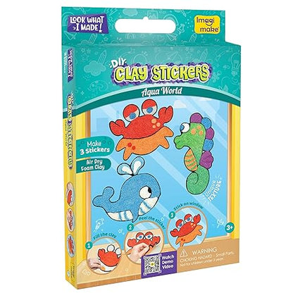 Imagimake DIY Clay Stickers Craft Kit- 3 Variants - Aaram Parents