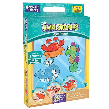 Imagimake DIY Clay Stickers Craft Kit- 3 Variants - Aaram Parents