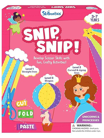Skillmatics Art & Craft Kit - Snip, Snip Unicorns & Princesses - Aaram Parents