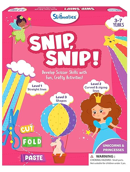 Skillmatics Art & Craft Kit - Snip, Snip Unicorns & Princesses - Aaram Parents