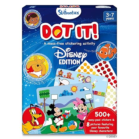 Skillmatics Dot it Disney Edition Craft Kit (Mess-Free Stickering Activity) (Multicolor) - Aaram Parents
