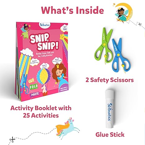 Skillmatics Art & Craft Kit - Snip, Snip Unicorns & Princesses - Aaram Parents