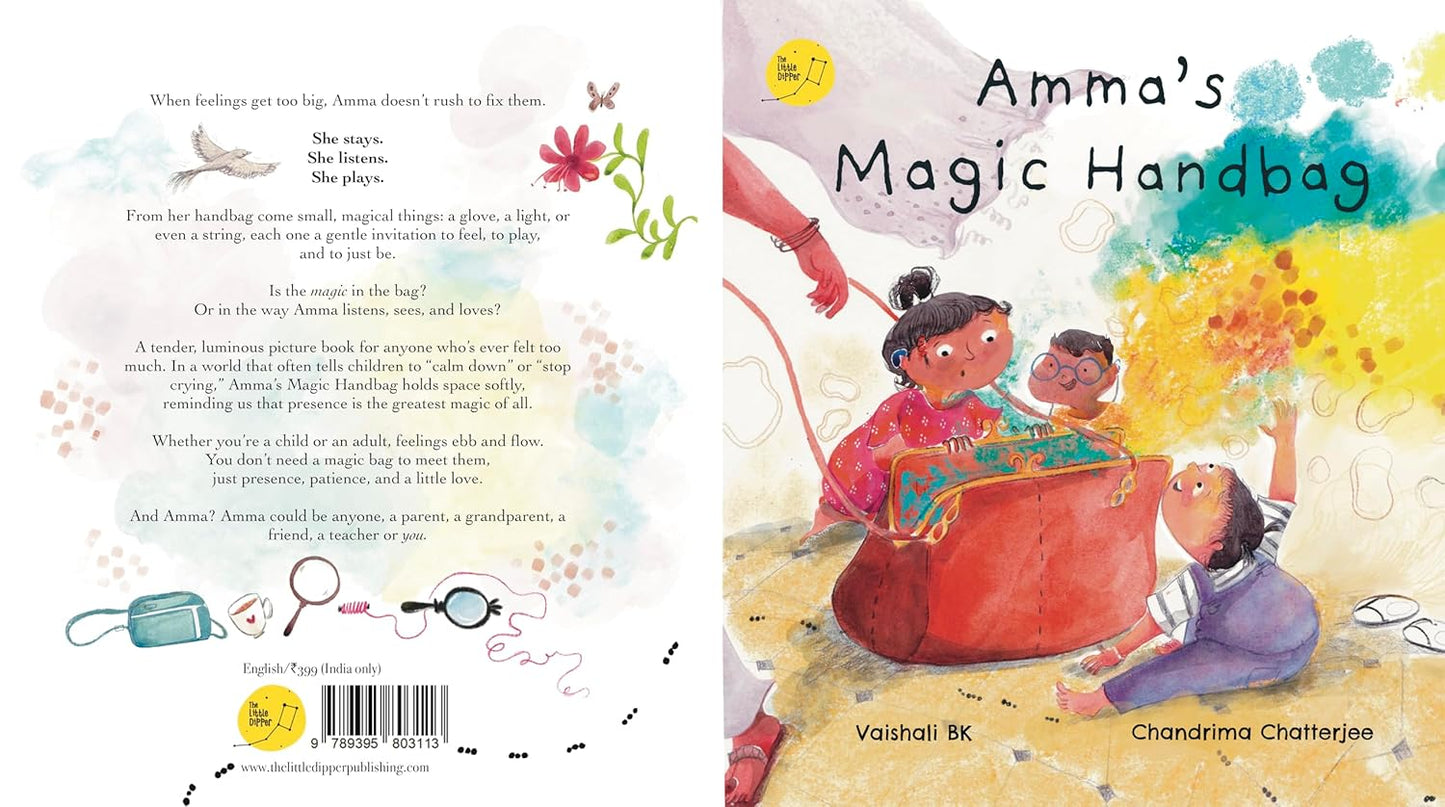 Amma's Magic Handbag Children's Picture Book, Emotional Intelligence and Gentle Parenting Story by Vaishali BK and Chandrima Chatterjee, Ages 4-8