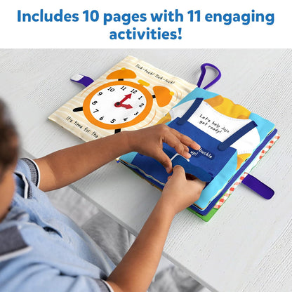 Skillmatics Quiet Book - Sensory Activity Book with 11 Interactive Daily Activities, Gifts for Kids Ages 18 Months to 4 Years,Multicolor