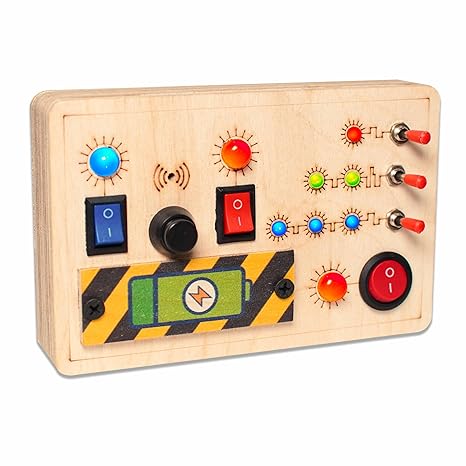 Clapstore Toys Montessori Toggle Play Busy Board - Aaram Parents
