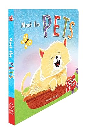 Slide And See - Meet The Pets : Sliding Novelty Board Book For Kids - Aaram Parents