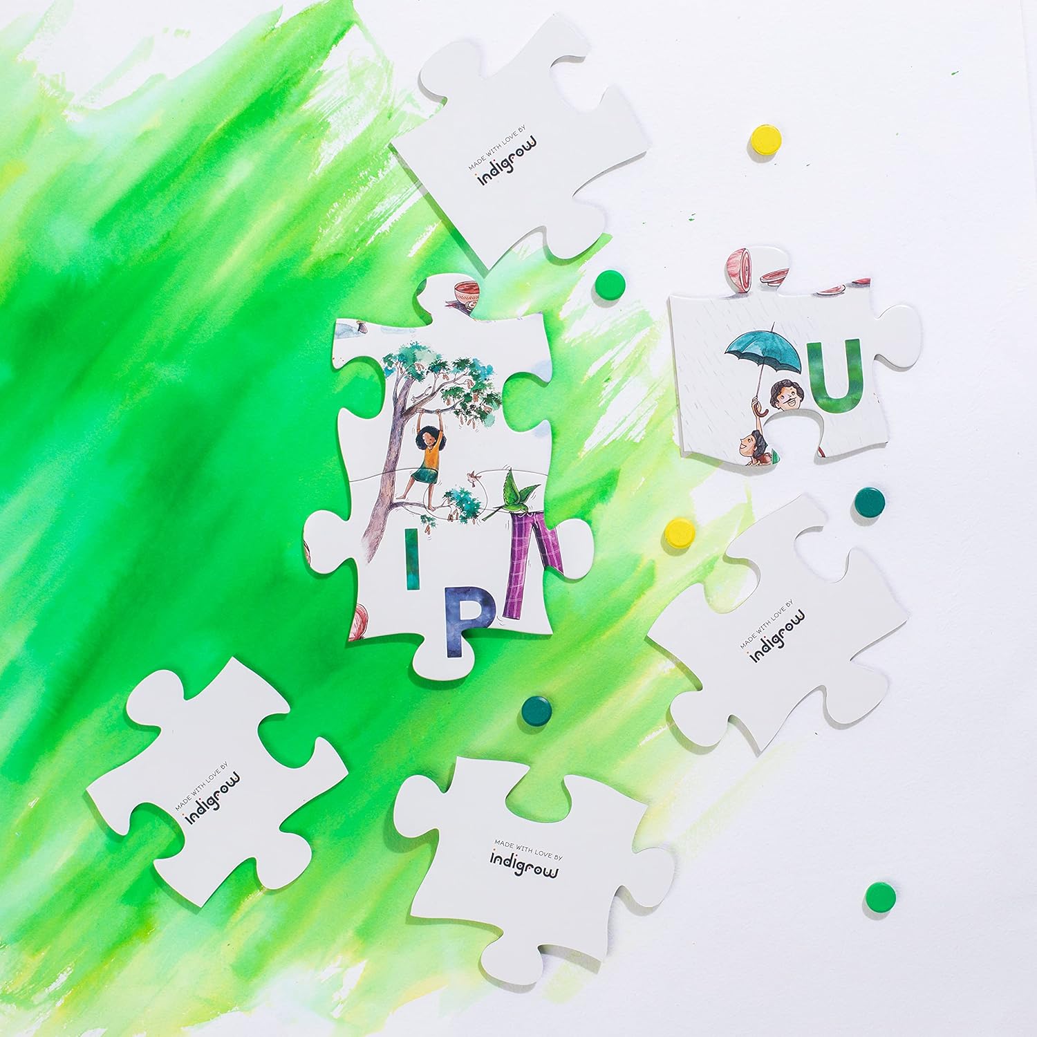 A to Z of India: Giant Floor Puzzle for Kids | Eco-Friendly, Hand-Painted & Educational