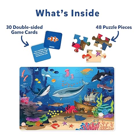 Skillmatics Piece & Play - Underwater Animals Jigsaw Puzzle - Aaram Parents