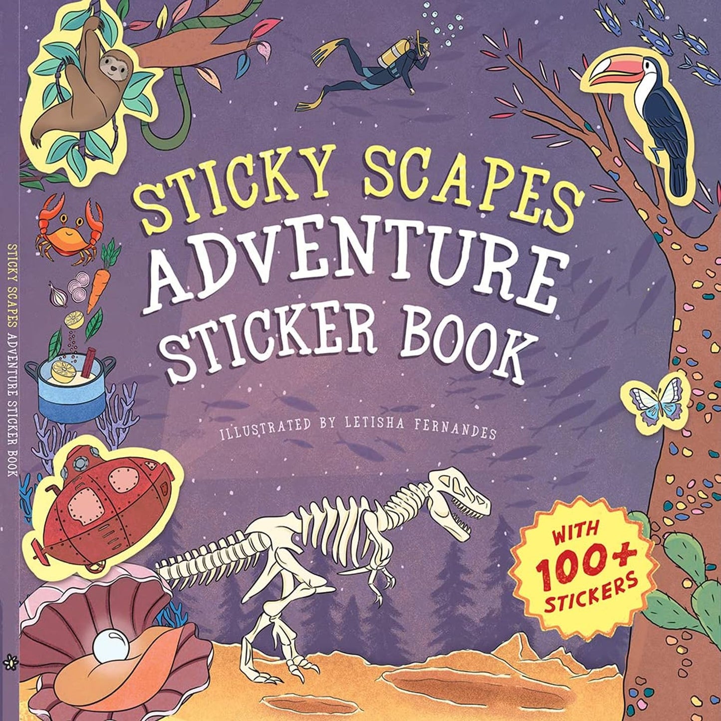 Sticky Scapes Adventure Sticker Book for Kids with 100+ Stickers | Quick Learning Sticker Activity Book For Fun and Creativity | Daffodil Lane Books