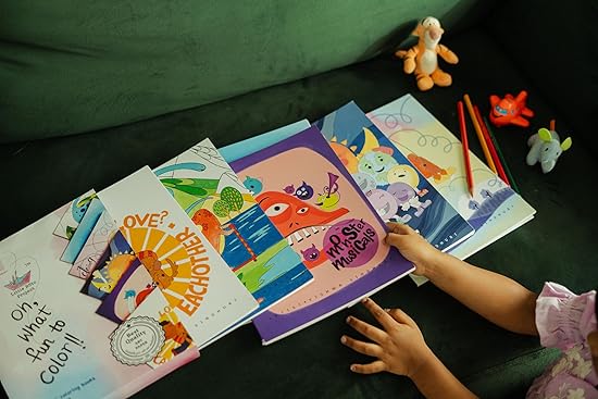 Coloring and painting book for kids- premium art paper with artist drawings- Monster musicals - Aaram Parents