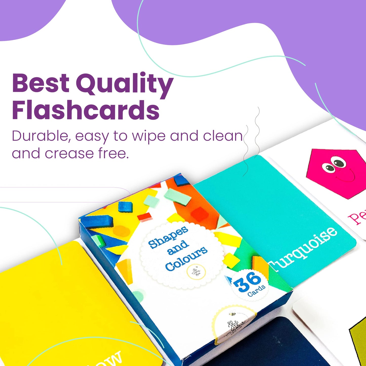 The Curious Bees Flash Cards - High Contrast New Born Anti-Glare Cards & Other Variants