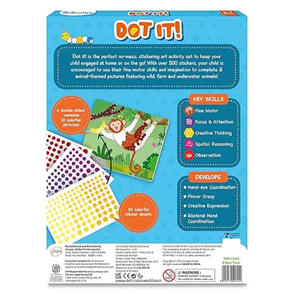 Skillmatics Dot it! Wild, Farm and Underwater Animals Sticker Craft Kit - Aaram Parents