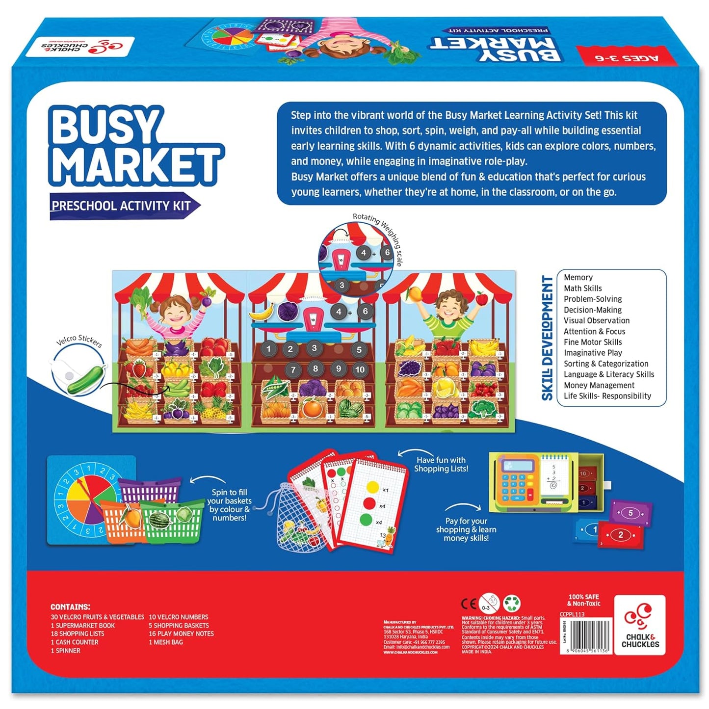 Chalk & Chuckles- Busy Market Activity Kit