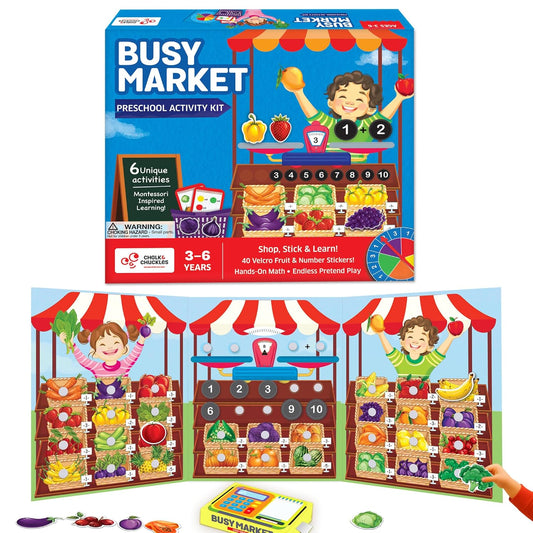 Chalk & Chuckles- Busy Market Activity Kit