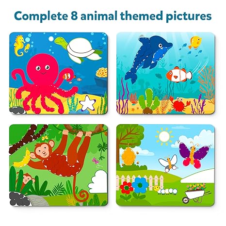 Skillmatics Dot it! Wild, Farm and Underwater Animals Sticker Craft Kit - Aaram Parents
