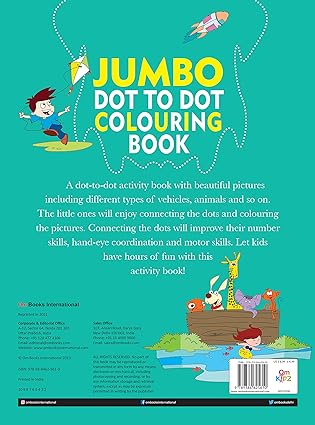 Colouring book: Dot-to-Dot Colouring Book for kids(Green) - Aaram Parents