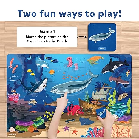 Skillmatics Piece & Play - Underwater Animals Jigsaw Puzzle - Aaram Parents