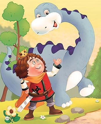 Story Book: 5 Minute Dinosaur Stories - Large Print Story Book - Aaram Parents