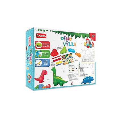 Funskool Dino Ville Dinosaur Play Dough Kit (Multicolor) - Aaram Parents