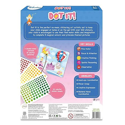 Skillmatics Dot It! Unicorn & Princesses Sticker Craft Kit - Aaram Parents