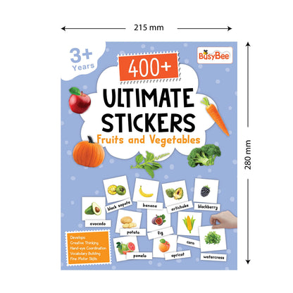 Pegasus 400+ Ultimate Stickers Book for Children - Fruits and Vegetables for 3+ Years Kids