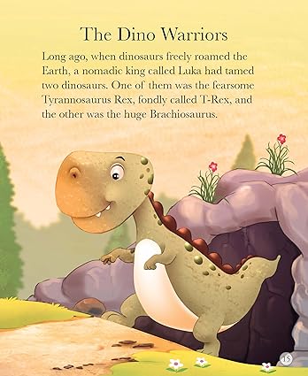 Story Book: 5 Minute Dinosaur Stories - Large Print Story Book - Aaram Parents