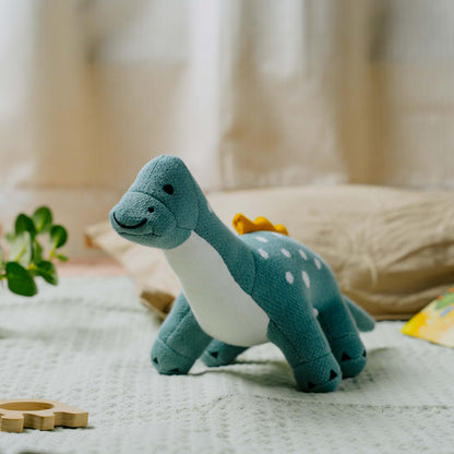 Knitted Cotton Animal Plush Toys - 4 Variants: Lion, Penguin, Zebra & Dinosaur