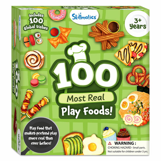 Skillmatics Pretend Play Playset - 100 Most Real Play Foods