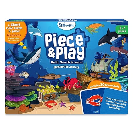 Skillmatics Piece & Play - Underwater Animals Jigsaw Puzzle - Aaram Parents
