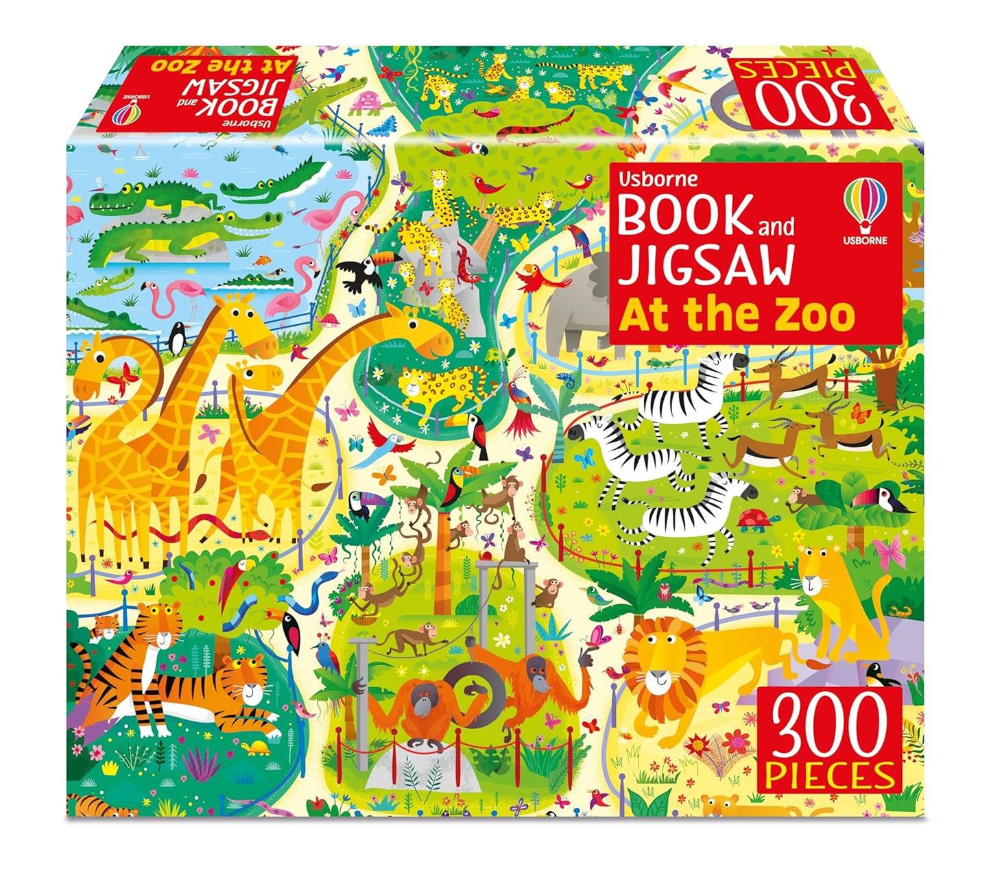 Usborne Book And Jigsaw- At The Zoo
