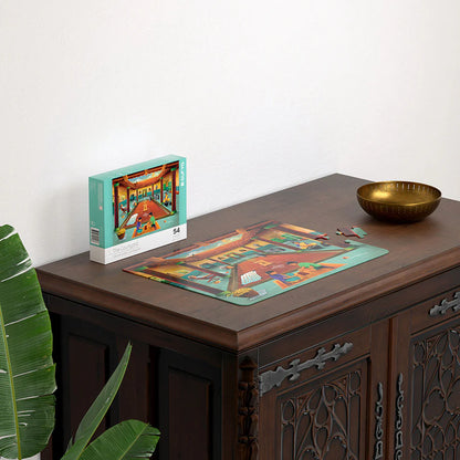 Aurva- The Courtyard - Vibrant Indian Countryside- 54pcs puzzle
