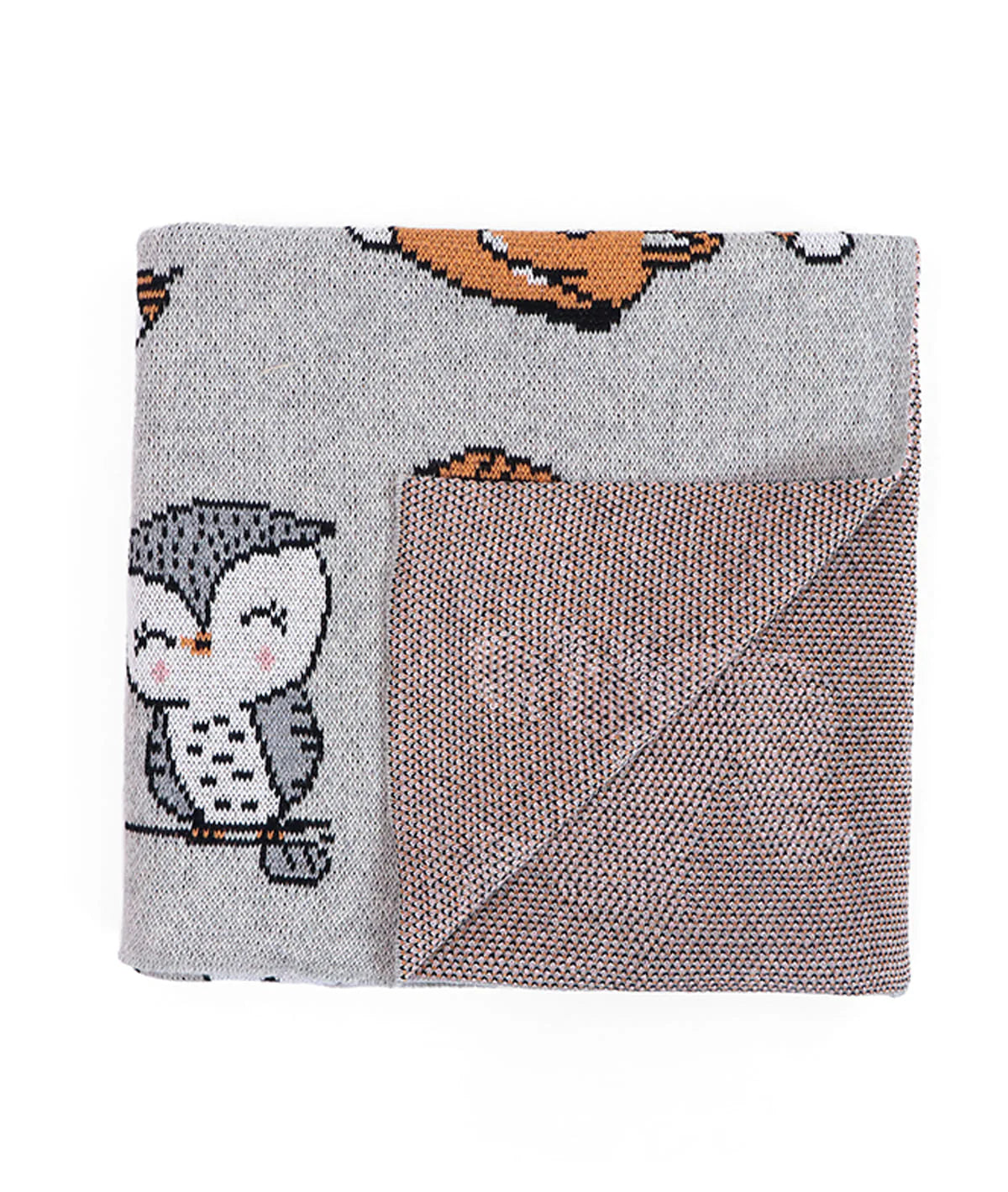 Pluchi Bunny Gift Basket (Set of 4 pcs - Storage Basket, Knitted Baby Blanket, Soft Toy, and Rattle)