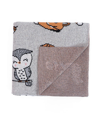 Pluchi Bunny Gift Basket (Set of 4 pcs - Storage Basket, Knitted Baby Blanket, Soft Toy, and Rattle)