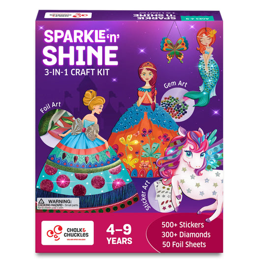 Chalk & Chuckles- 3-in-1 Craft Kit  Sparkle n' Shine