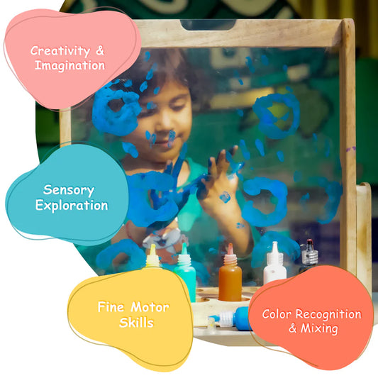 MoonToys-  Kids’ Acrylic Art Easel – Indoor/Outdoor Double-Sided Painting Stand