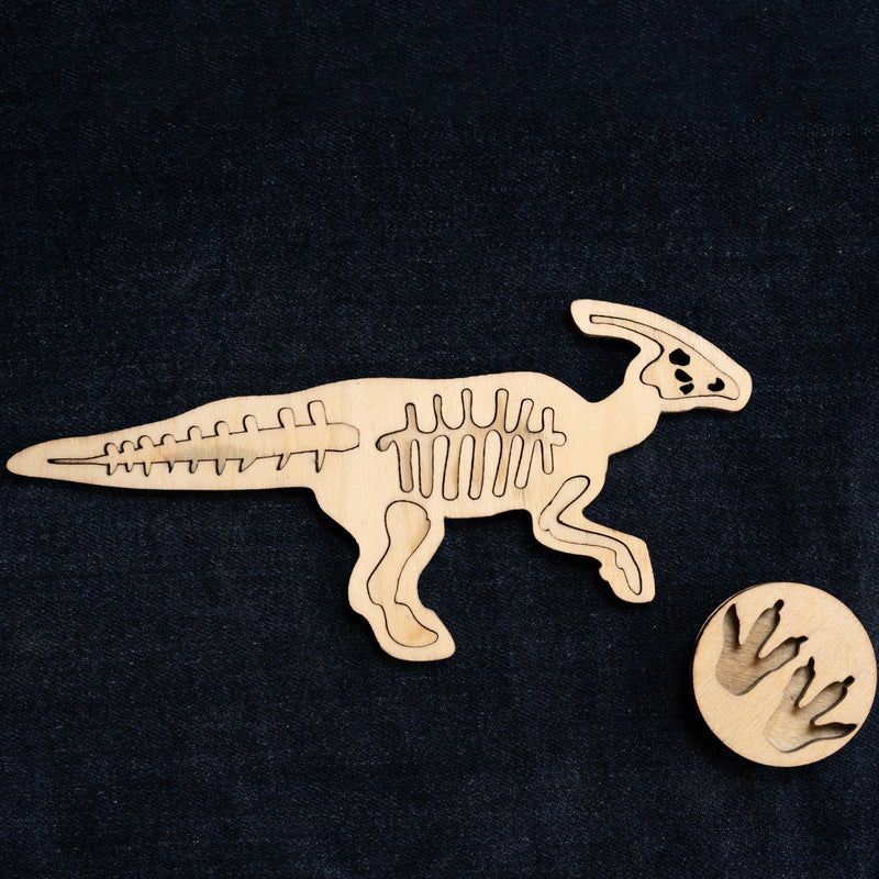 Bombay Toy Co- Montessori Puzzle Toy | Dinosaur Fossil Puzzle Toy | Set of 4