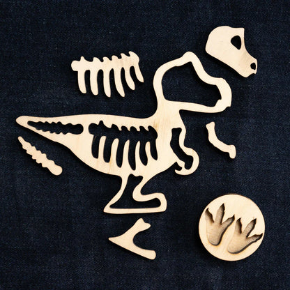 Bombay Toy Co- Montessori Puzzle Toy | Dinosaur Fossil Puzzle Toy | Set of 4