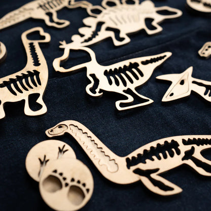 Bombay Toy Co- Montessori Puzzle Toy | Dinosaur Fossil Puzzle Toy | Set of 4
