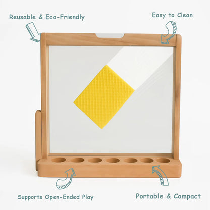MoonToys-  Kids’ Acrylic Art Easel – Indoor/Outdoor Double-Sided Painting Stand