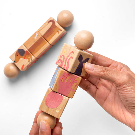 Star Papaya- Wooden Rotating Animal Puzzle