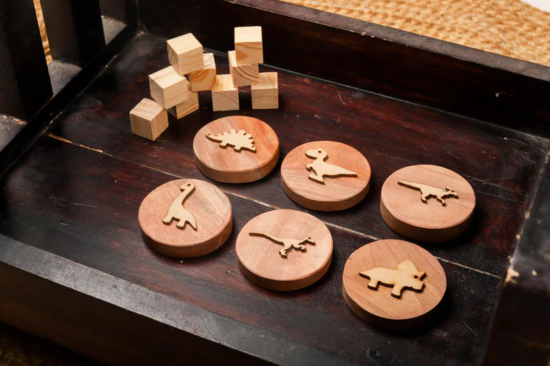 Bombay Toy Co- Play Dough Wooden Stamps | Dino Park