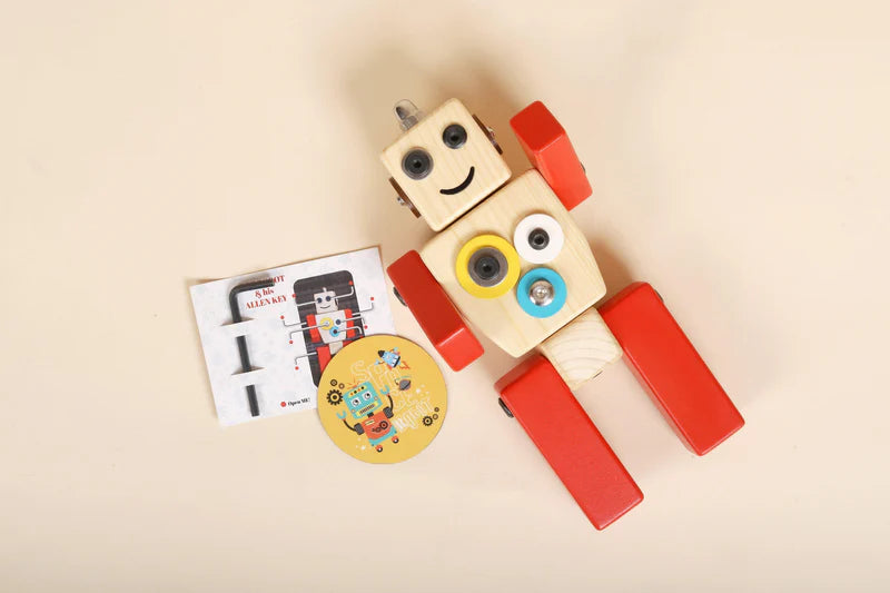 Bombay Toy Co - Wooden Robot STEM Toy - Ollie
