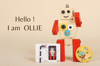 Bombay Toy Co - Wooden Robot STEM Toy - Ollie