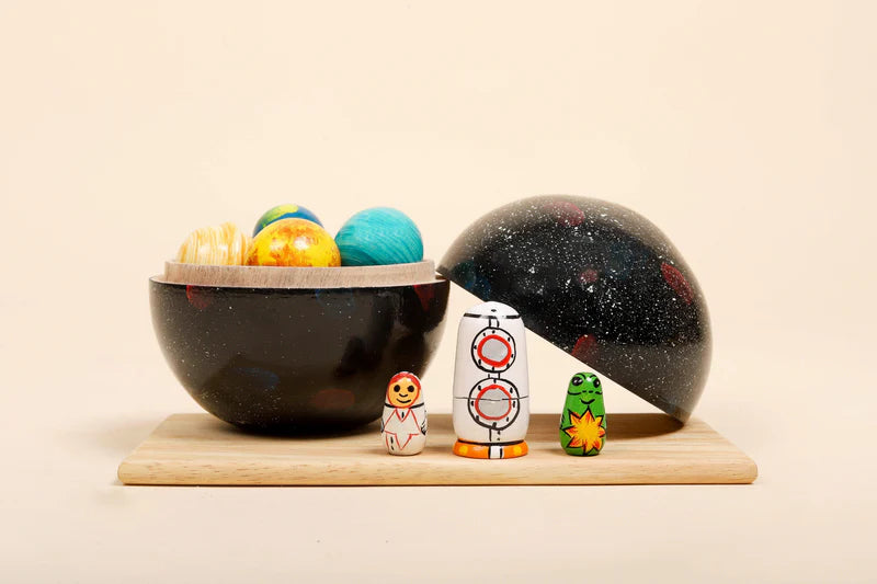Bombay Toy Co- Wooden Solar System Toy | Space Explorer