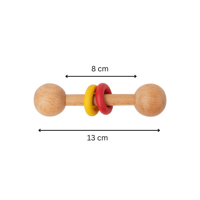 Saha-  Chac-chac - Wooden Rattle for newborns and babies