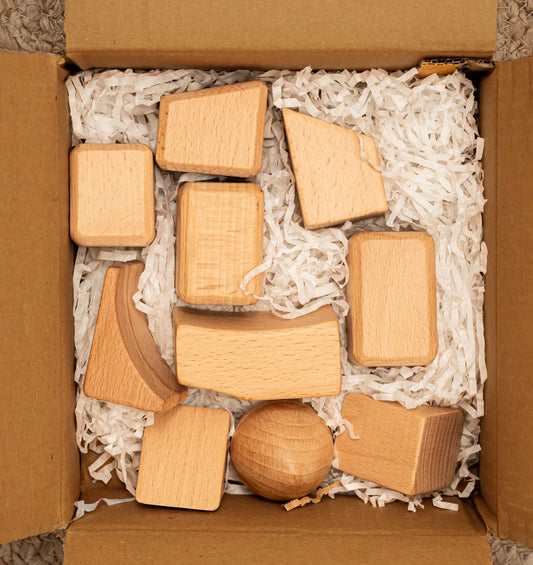 Saha-  Flo - Waldorf Blocks | Irregular Wooden Blocks for Sensory Play