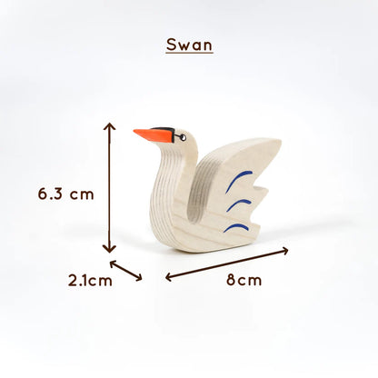 Moon Toys- Wooden Bird Figurine Set – Neem Wood Montessori Toys