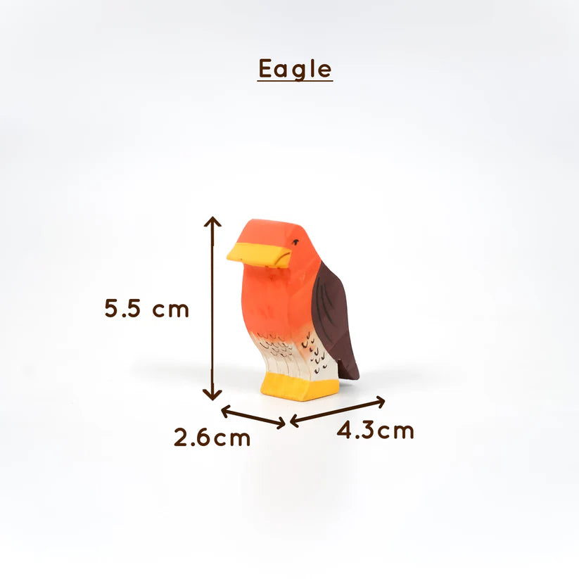 Moon Toys- Wooden Bird Figurine Set – Neem Wood Montessori Toys