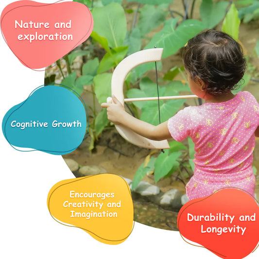 MoonToys- Handmade Wooden Bow and Arrow Set